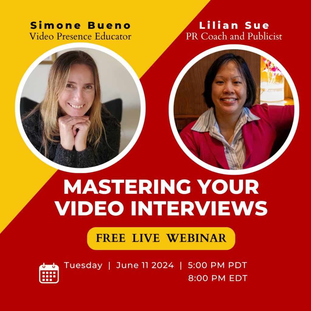 Mastering Your Video Interviews: A Free Webinar in Collaboration with Lilian Sue